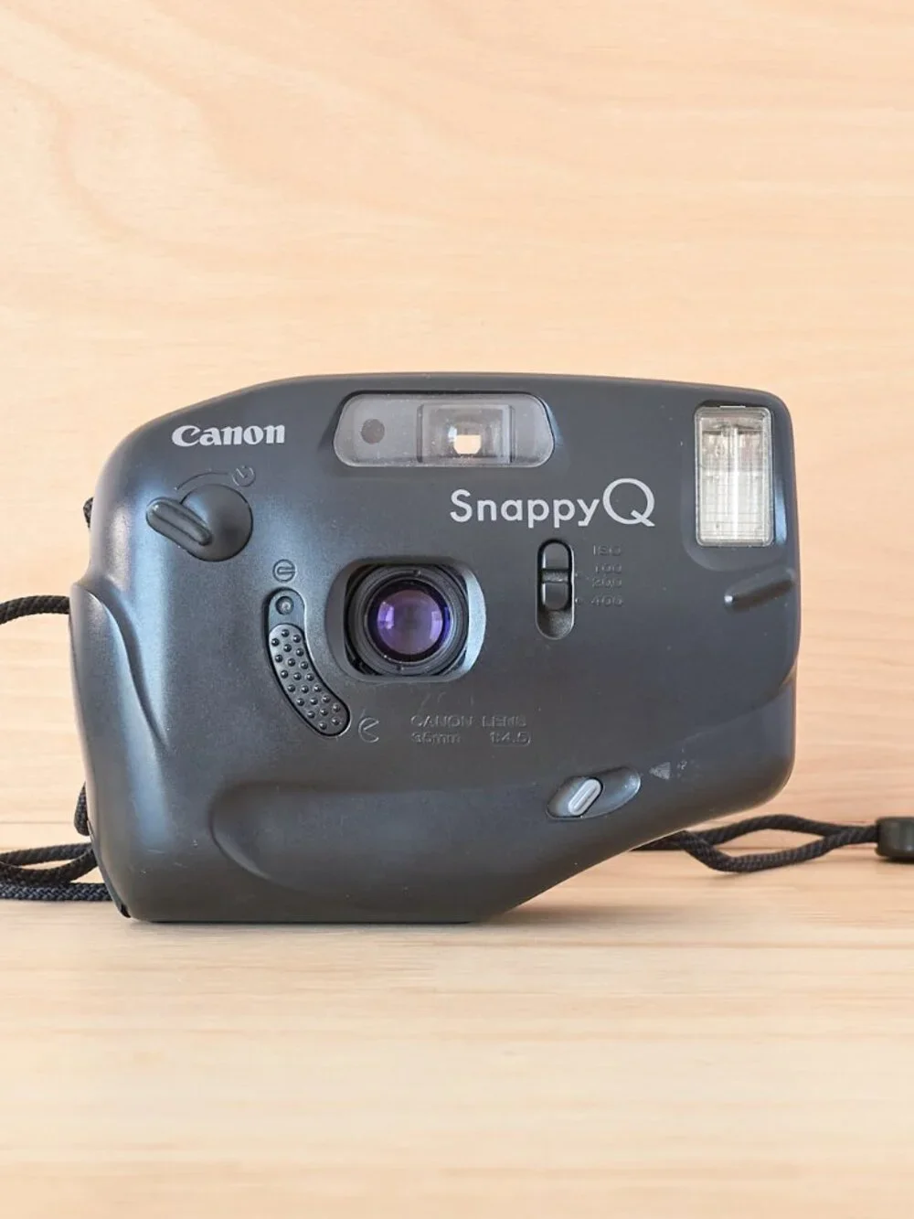 Canon Snappy Q Sketchbook Black 35mm Point and Shoot Film Camera Tested Working - Picture 2 of 7